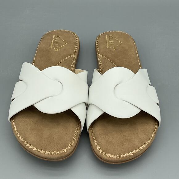 NEW Cliffs by White Mountain Women’s Fortunate Slide Sandals White Size 6M - Picture 3 of 10